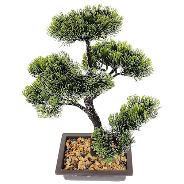 Kunstig Bonsai Fyrretræ Falsk Potteplante Skrivebordsdisplay Falsk Træ Pottepynt