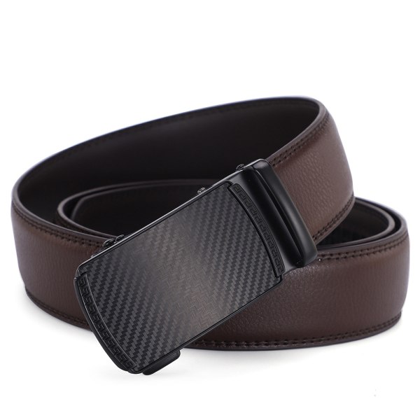 /#/A brown men's belt, leather belt for men with a ratchet automati/#/