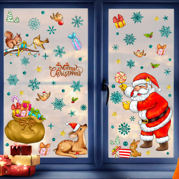 /#/30*20cm*2PCS,27*45cm*2PCS, Christmas decoration sticker/#/