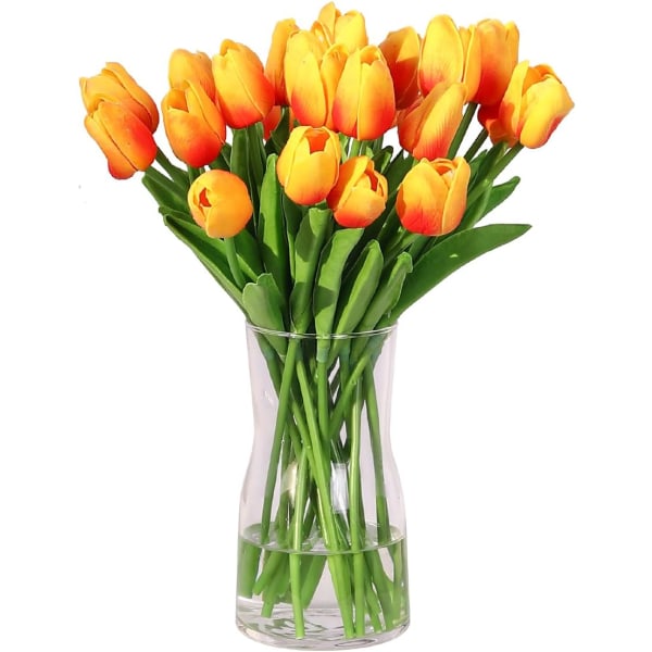 20 stk Kunstige Tulipaner, Kunstige Blomster, Latex Materiale, Realistisk