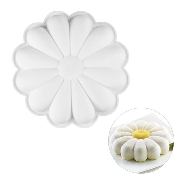 #Enkelhåls blommformad mousseform, silikonverktyg för mat#