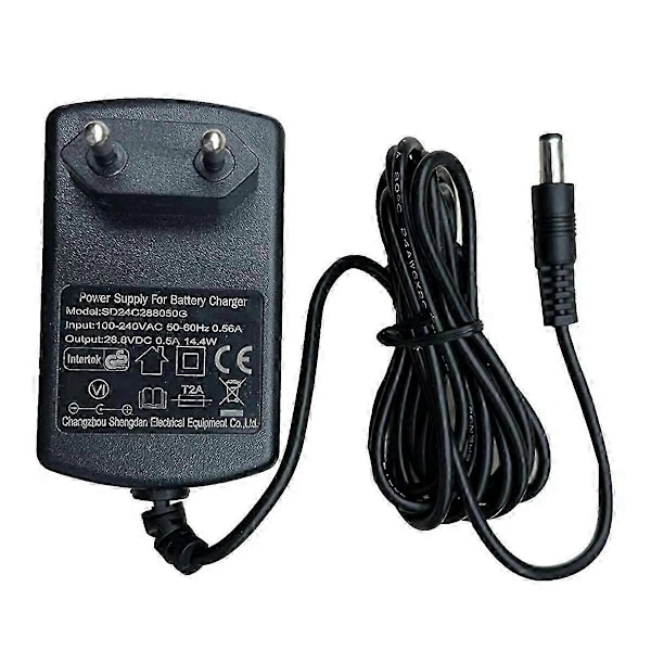 28.8V DC 500mA Europeisk Standard Lader for Lekeridebiler Barneridebil Tilbehør EU Plugg