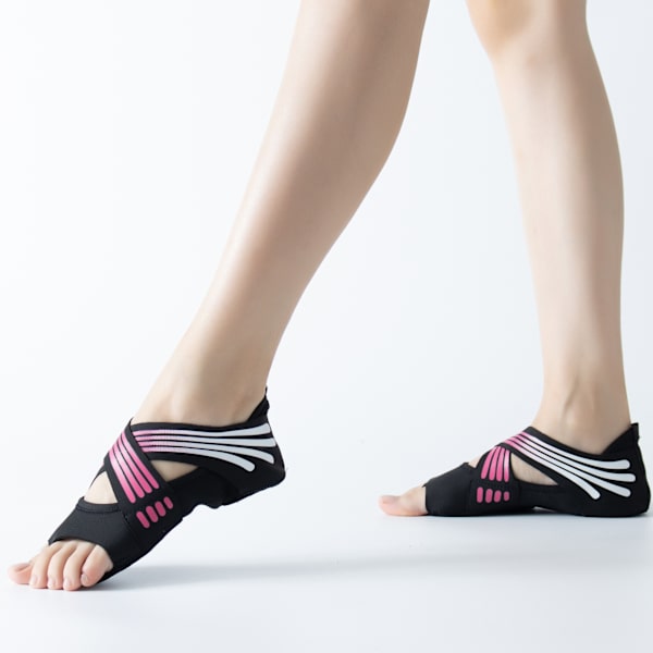 #Halksäkra Toeless Yogasstrumpor för Pilates Barre Ballet Bikram Träning för Kvinnor#