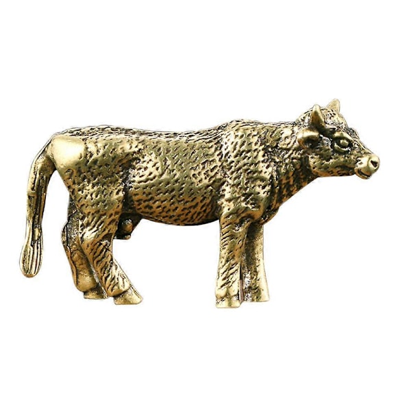 Ko Ornament Messing Ko Statue Bordplade Ko Pynt Bordplade Ko Pynt