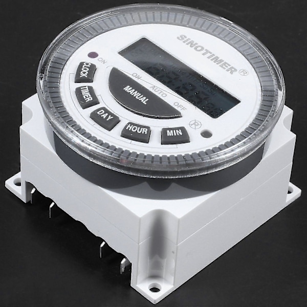 Tm-619H-2 230Vac Veckovis Programmerbar Digital Timer Belysningsbrytare Utgång 220V Spänning Med Dammskydd