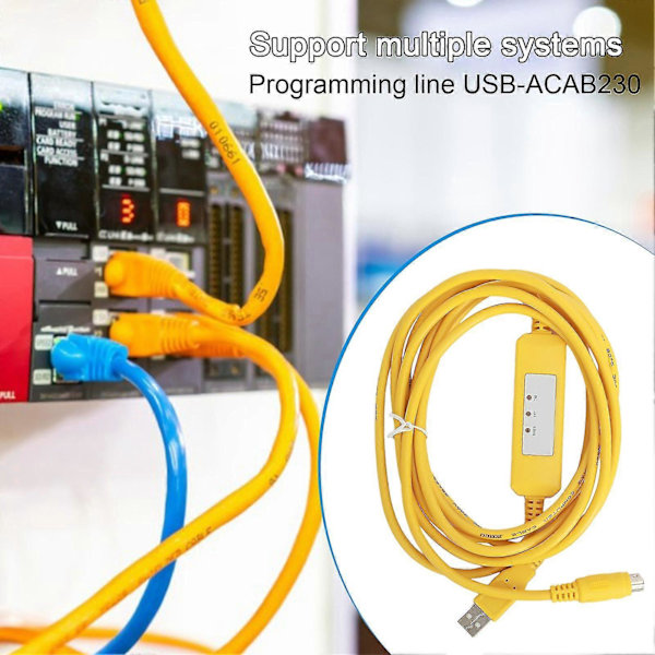 1 Set Programmeringskabel Rund 8Pin Höghastighets Hot Swap Stabil Överföring USB-ACAB230 USB till RS232 Adapter Programmering