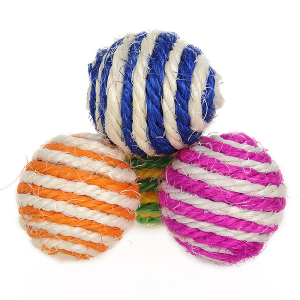 4-pack kattbollar (blå, rosa, orange, grön), interaktiv katt leksak
