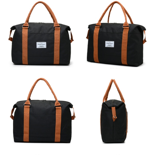 #Treningstreningsveske for reise, duffelbag for kort tur, svart#