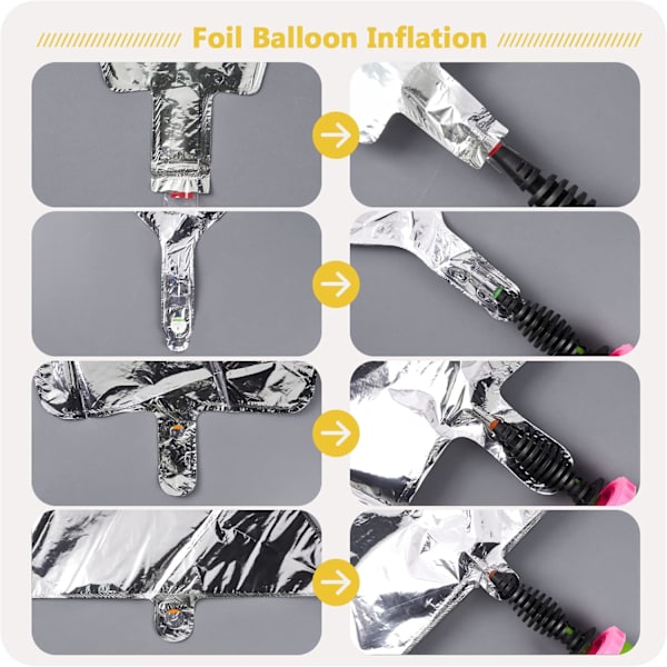 Stjerneballonger 6 stk (27 & 22 tommer), En-del 14-spiss Ballonger Gull