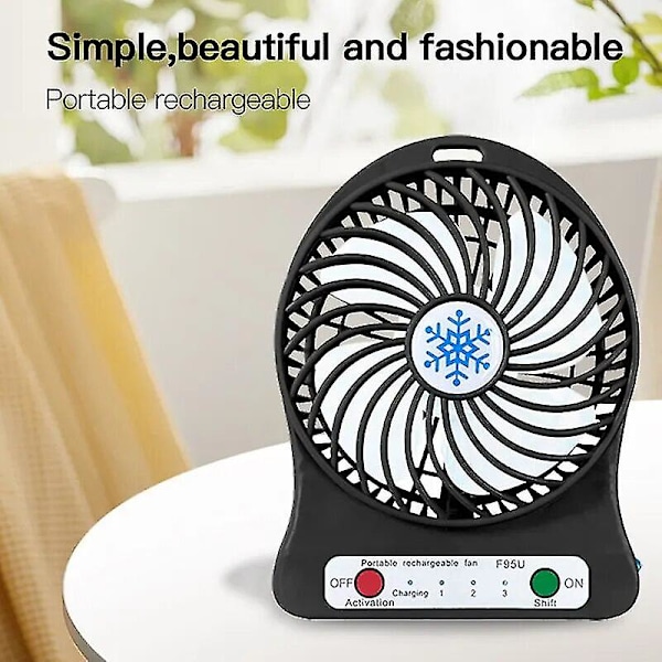 Mini Liten Fläkt USB-Laddning Skrivbord Student Sovsal Kontor Bärbar Plantain Liten Fläkt