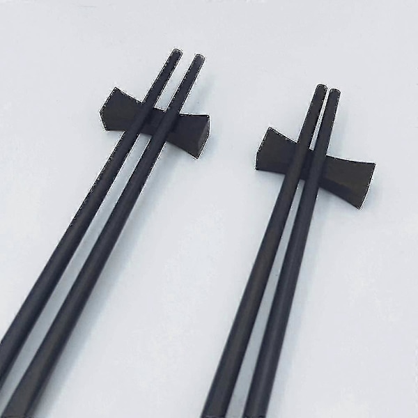 10 stk. Pindemadsstøtte Matte Bestikstativ Rustfrit Stål Pindeholder Sort