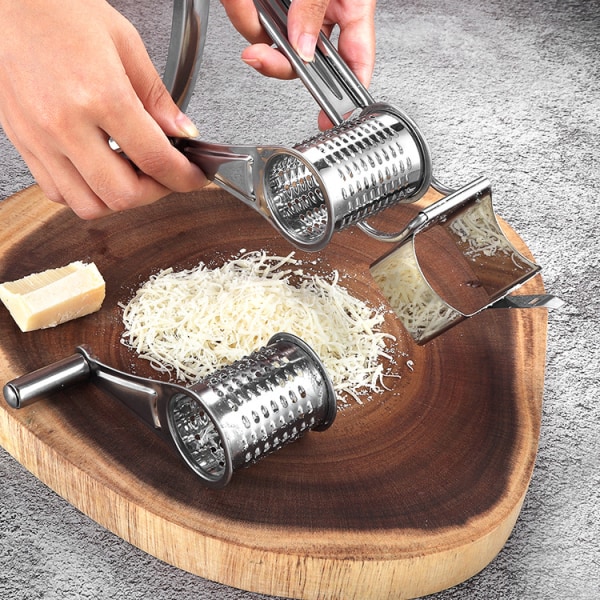 7 - 8 holes Cheese Grater Mill 1 Stainless Steel Drum - Simple,