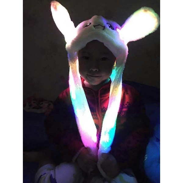 Kaninöron rörlig hoppande hatt flicka kanin plysch hatt cosplay party semester hatt
