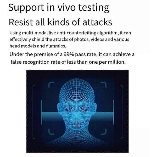 FM225 3D Ansigtsgenkendelsesmodul AI Offline Genkendelse UART&USB Interface med Binokulær Infrarød