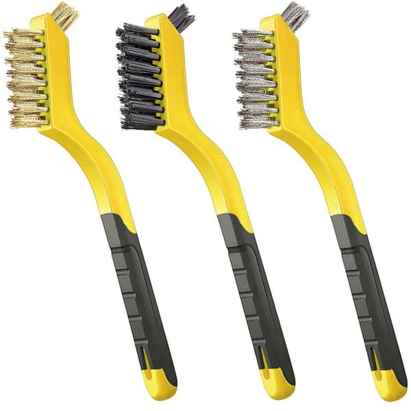 *Trådborste Set 3-delad Nylon/Mässing/Rostfritt Stål Borst, med*
