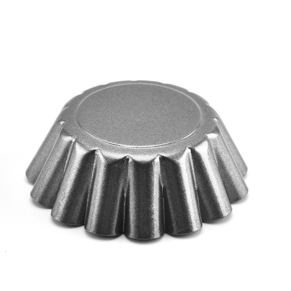 Sæt med 10 sorte non-stick tærteforme 6,5 * 2,1 cm til mini - kage