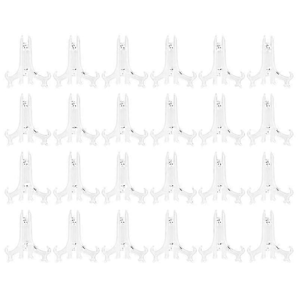 24 stk. staffelipladestativer mini displayholder køkkenpladeholdere