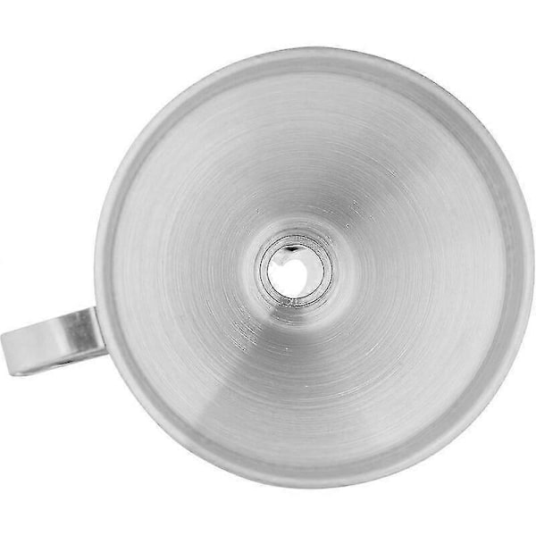 Trakt i rustfritt stål med håndtak, kjøkkenredskap for fylling av flasker, flytende overføring, metalltrakt diameter 10 cm