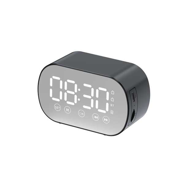 Vekkerklokke med USB-lader, (hvit) Digital klokke, Morgenalarm