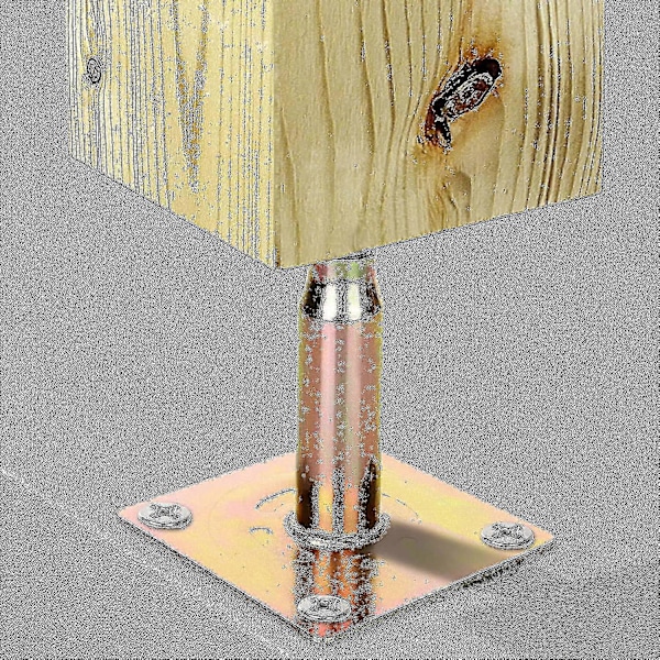 Galvanoitu säädettävä pylväsjalusta katto- ja rakennuskäyttöön - Raskas 10050mm, 2 kpl kulta