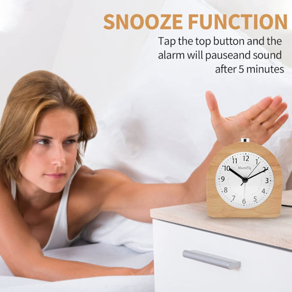 Batteridriven väckarklocka med snooze-funktion Reseväckarklocka W