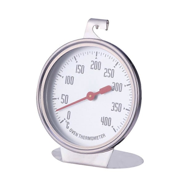 0-400 Ugnstermometer i rostfritt stål, kök, direktavläsning, ugnstermometer (Enkel urtavla)
