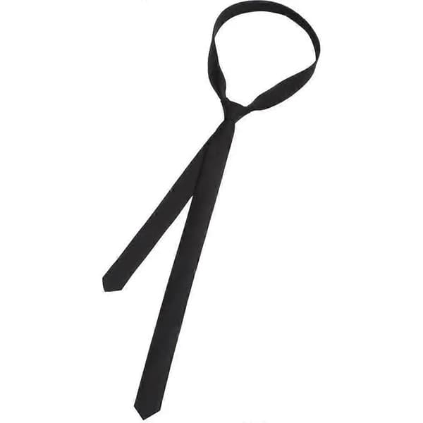 Mode Elegant Sort Slips Klassisk Slank Slips Nyt Satin Super Slank Slips