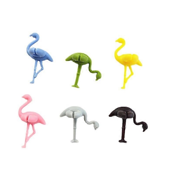 Vinglasmarkörer Berlocker 12 st Flamingo Vinglasmarkörer Flamingo Partydekorationer Djur Goblet Markering Silikon Vinglas Markering Etikett
