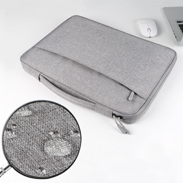 Mørkegrå 17,4 tommers beskyttelsesveske til bærbar PC, Handbag Briefcase Co