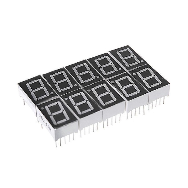 10 stk. 0,56 tommer 7 Segment 1 Digital LED Display Rød Fælles Katode Digitalrør