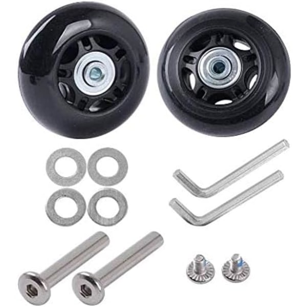 2-pack Resväskehjulsset (70*6*24mm Axel Längd: 35mm) Ersättning