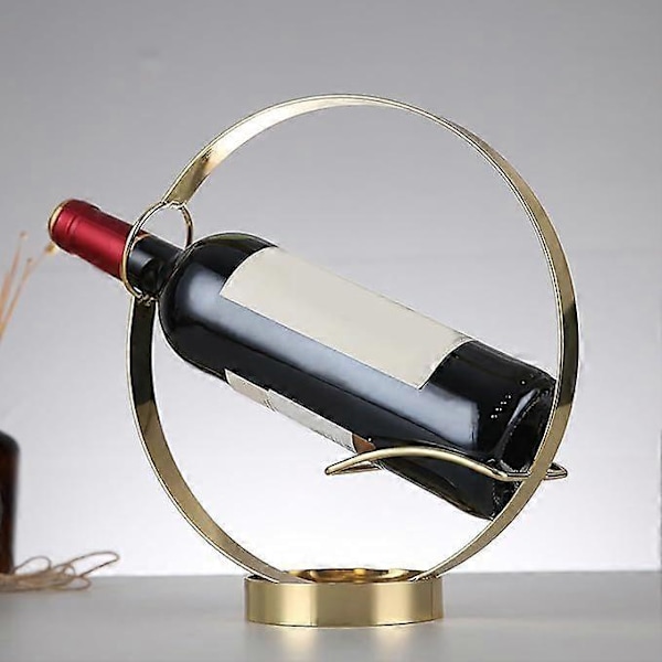 Metal Vinflaskeholder, Vinreol, Vinhylde, Moderne Vinflaskeholder, Vinflaskestativ, Flaskeopbevaring til Køkken, Boligindretning, 24,5x9,5x26,5cm