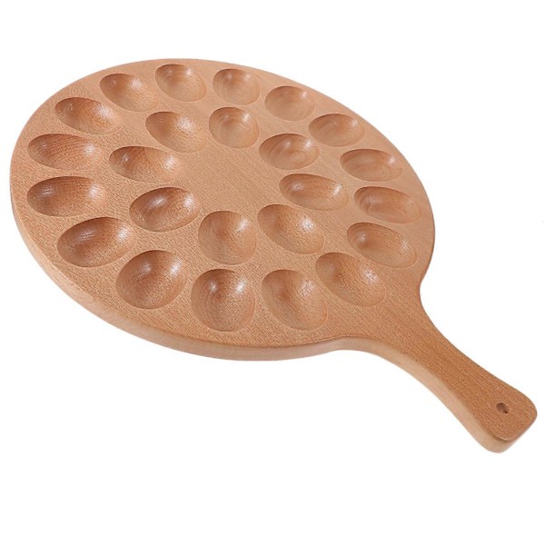 Eggbrett i tre for fylte egg, Eggoppbevaringsholder i tre, Eggbrett for hønseegg i tre