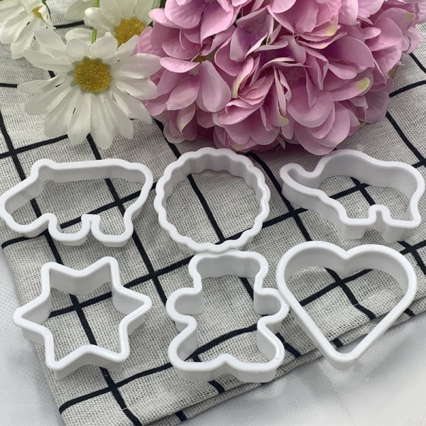 *Cookie Cutters, 6PCS Decoration Plastic Biscuit Mold, Dog Childre*