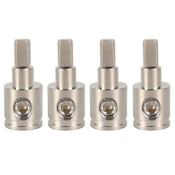 Amp Input Reducer 0 Gauge til 4 Gauge Wire Reducer / Ground GA Adaptere Nikkelbelagt Messing 4 STK