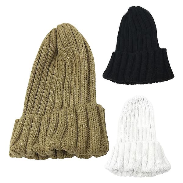 1 stk Hvit Vinter Høst Damehatt Varmer Bonnet Casual Hatt