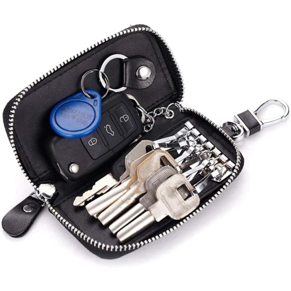 Nyckelväska i läder, vintage case Nyckelring Skyddande case C