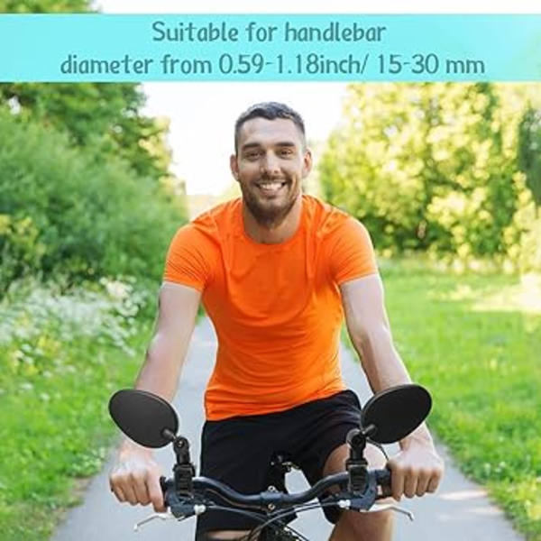 2 stycken cykelbackspeglar 360 graders justerbar roterbar styre M