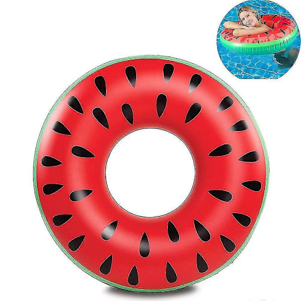 Badring Vuxen Badring Vattenmelon Röd Badring Badring Vattenring Luftmadrass Vattenleksak Pool Flytande Matta