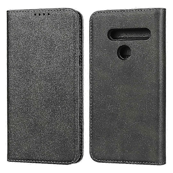 LG G8 ThinQ Vasikannahkakuvioinen magneettinen vaakasuuntainen läppäkotelo pidikkeellä, korttipaikoilla ja lompakolla g20243066976