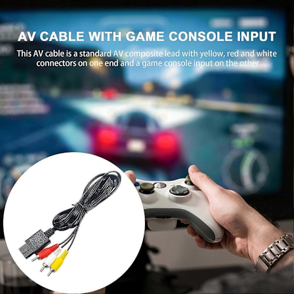 Audio Line HD-kompatibel Stabil Utgang Flerbruks Forbedre Spillopplevelse Spillkonsoll AV-kabel for N64/for Game Cube/for Super-Nintendo