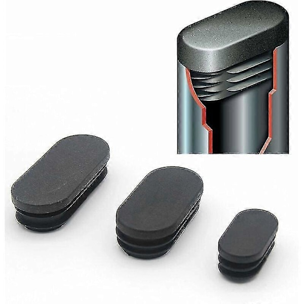 Plastik Møbelbensdæksler Ovalt Stolben Dæksler Plastik Møbelbensdæksler Ovalt Trampolin Stol Dæksler 20stk (15x30mm)