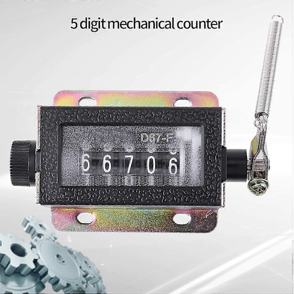 Mini Manuell Mekanisk Teller 5-sifret Teller Aritmometer
