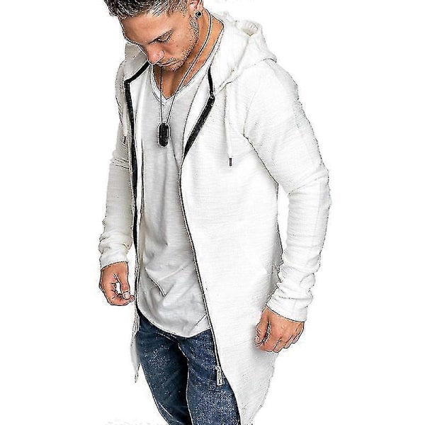 Herre Sport Hettegenser Glidelås Lang Sweatshirt Jakke Topper