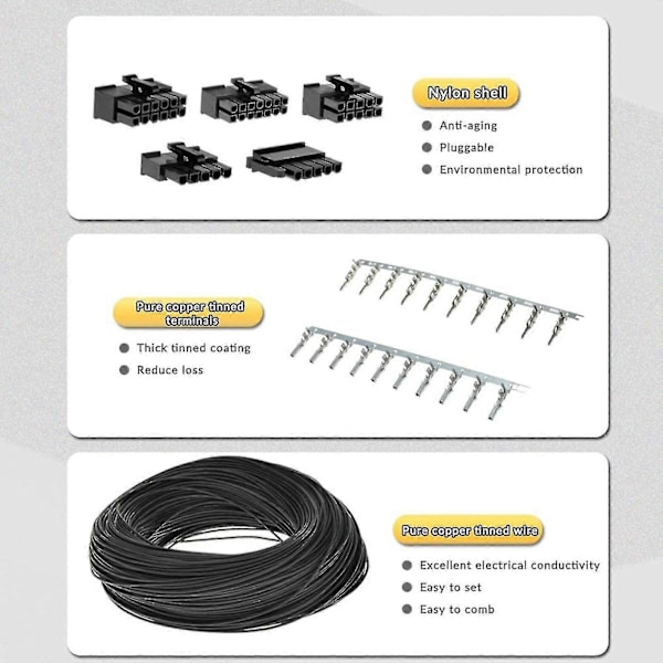 24 Pin Til 8 Pin Psu Hovedstrømforsyning Atx Adapterkabel Kompatibel Dell