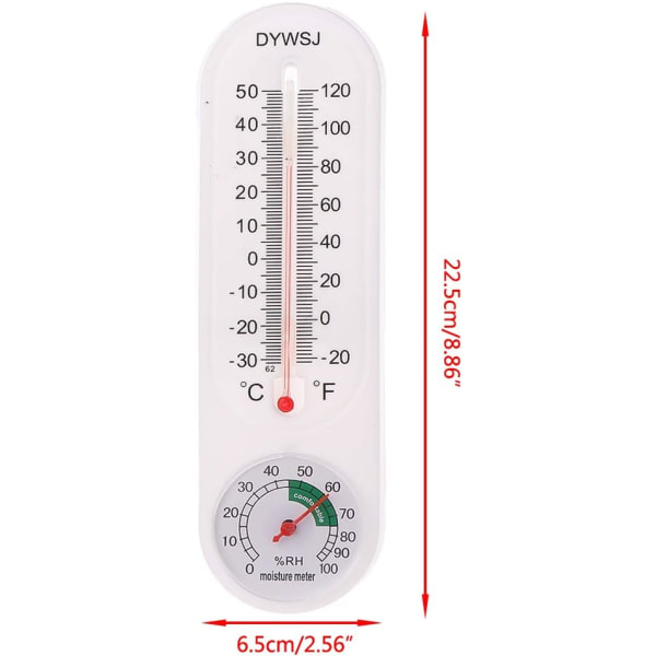 Innendørs/utendørs hengende termometer hygrometer hage skrivebord