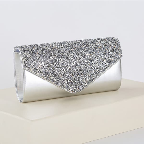 #Silver kvällväska med PU-paljetter#