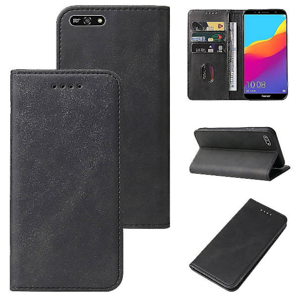 Magnetiskt läderfodral för Huawei Y7 2018