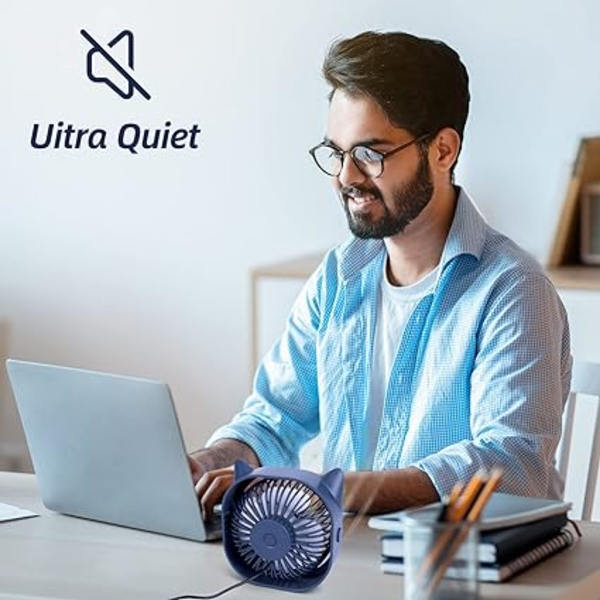 USB-tuuletin Pieni Mini Pöytätuuletin USB-virralla, 4 tuuman Por