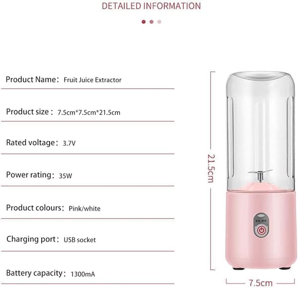 #(Pink) saftpresser blender lille frugt saftpresser blender saftpresser Portable#